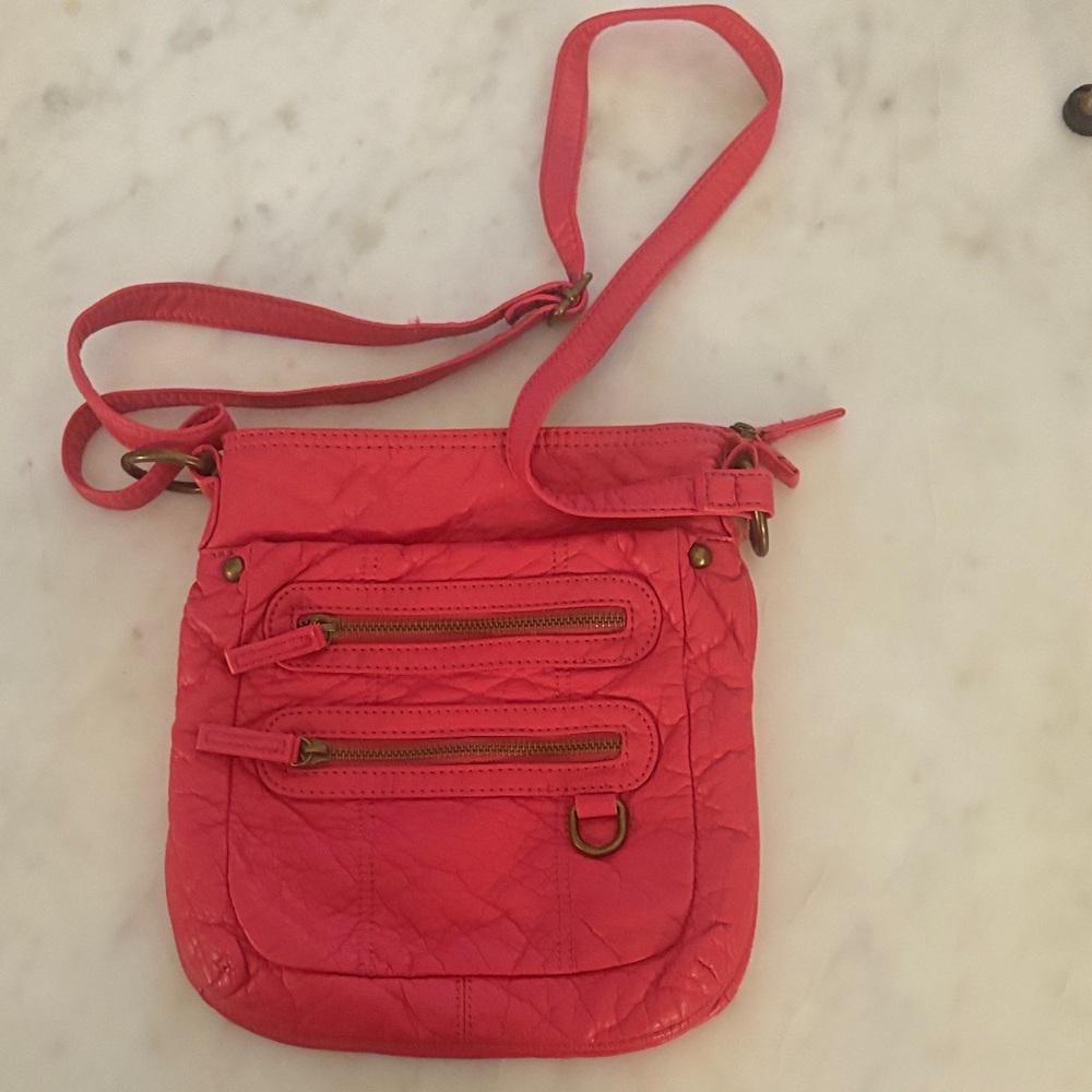 Vibrant Pink Quilted Crossbody Bag